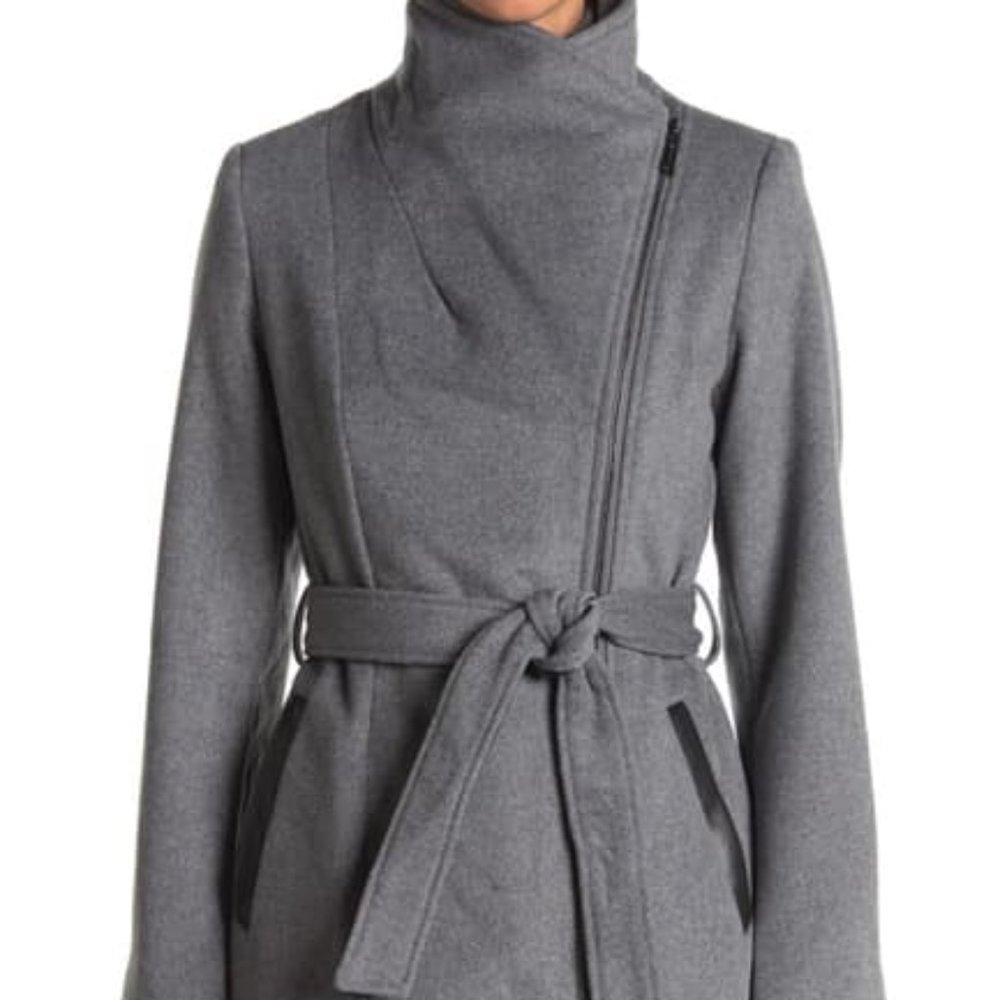 NWT Vince Camuto Belted Waist Wool Coat (S) - Picture 3 of 3